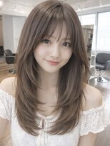 ムーン 仙台一番町店(OON)&nbsp;韓国レイヤー/顔周りレイヤー/ミルクティーベージュ/仙台