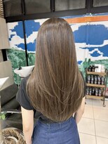 バランス 新宿(balance)&nbsp;☆大人可愛い☆小顔ロング×アッシュベージュ×艶カラー