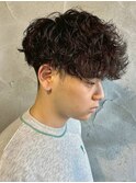 MEN’S HAIR/シャドウパーマ/刈り上げセンターパート/群馬高崎