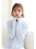 ハイトーングレージュ♪ミディボブ