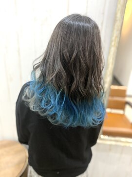 オアフ(Oahu) end color*pale blue*inner color*white