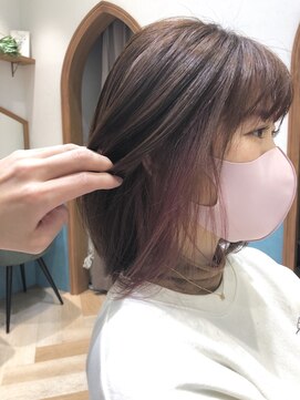 ロンド レグリーズ 立川(Lond leglise) ミディアムレイヤー/韓国レイヤー/グレージュ/インナーカラー