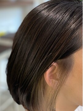 ツムグ 代官山店(TUMUGU) 大人可愛い白髪ぼかしイヤリングカラー/ツートンカラー