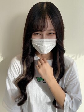 ヨンセンチメートル 横川店(4cm) ホワイトベージュのインナーカラー