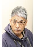 白髪/メンズショートスタイル/ノーセット/ひげ