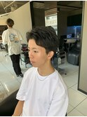スパイキーショートザクザクショートショートアップバングメンズ