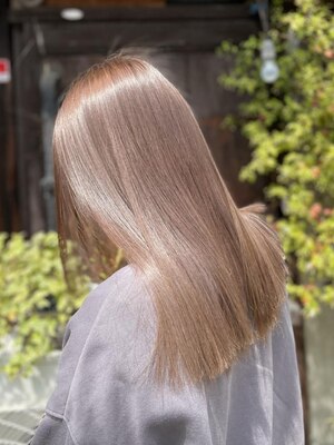 [JR二条駅2分/京町家の和空間]《髪質改善METEOカラー》で透明感と艶感のある仕上がり。艶・色の持続性も◎