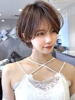 ロンドウル 熊本(Lond ulu) 大人可愛いショートボブ/ベージュ