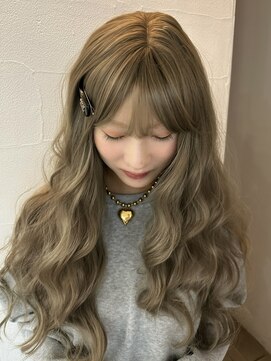 メゾンアクア 表参道(Maison ACQUA) ☆ブリーチなしダブルカラー オリーブ オリーブベージュ ボブ