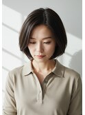 髪質改善ニュアンスカラーツヤ髪スタイルセンターパート