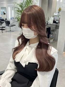 オニキス(ONYX) ピンクベージュカラーレイヤーカット【chisato指名】