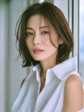 アルトリスト(Altruist Aging×HAIR&SPA) ★ダークアッシュ大人ガーリーボブ着物ミディアムレイヤーカット