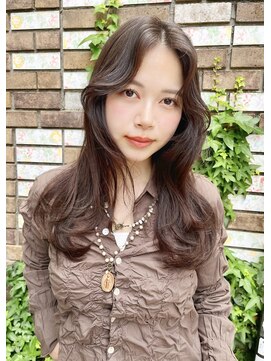 アンサム 二子玉川店(UNSOME) 【二子玉川】セミロングレイヤー/前髪なし/センターパート