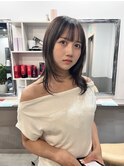 ハッシュカットレイヤーカットミディアムレイヤー顔周りレイヤー