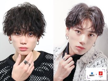 ネイビー 表参道(NAVY)の写真/NAVYオリジナルパーマ《*波巻きスパイラルパーマ*》柔らかい動きを出しつつ、無造作な印象に＊[表参道]