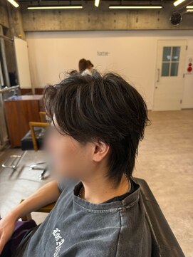 タメ(tame-) サーフカール/フェザーパーマ/ブルーブラック【都賀/メンズ】