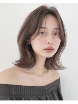 オンク 新宿(onk)&nbsp;黒髪/グレーベージュ/レイヤーロング/前髪パーマ[新宿駅]