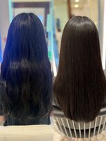 パーマ落としラボ アピッシュ 銀座(apish) パーマ落としパーマ直しストレート髪質改善 艶髪 アイロン施術