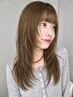 【透明感カラー】カット＋ブリーチなしダブルカラー