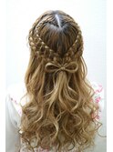 ハート編み(ヘアセット)