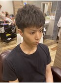モテ感♪ナチュラル束感刈り上げツーブロック無造作パーマ癖毛