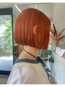 ナル(nalu.) オレンジカラー/オレンジベージ /ボブ/ミニボブ