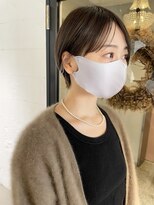 パーク(PARK)&nbsp;マッシュショートハンサムショートセンターパート丸みショート