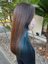 ナカオコアフュール(NAKAO COIFFURE)&nbsp;インナーカラー/イヤリングカラー　ブルー