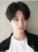 モテる黒髪ネープレスショート束感モテ髪ワックスなしマッシュ