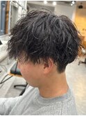 波巻きパーマツイストスパイラルパーマメンズマッシュパーマ