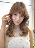 韓国カール顔周りレイヤーカットブリーチなし[原宿]