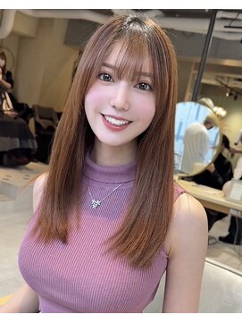 ティア(Tia.) 縮毛矯正/髪質改善トリートメント/ミディアムヘア/グレージュ