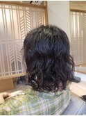 ミディアムボブ&スパイラルパーマ