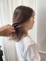 ネオリーブ チロル 横浜西口店(Neolive CiroL.)&nbsp;ミディアム パープルベージュ インナーカラー 【miku】