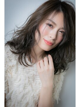 カバーヘア ブリス 志木南口駅前店(COVER HAIR bliss) □暗髪グレージュアッシュエアリーミディアム415志木30代40代