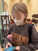 モリオフロムロンドン 泉南店(morio FROM LONDON)&nbsp;ミルクティーベージュ×外はねボブ［AYAKA］