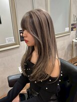 ヘアプレイスソル (HAIR PLACE SoL)&nbsp;ブリーチカラー/ミルクティーベージュ/レイヤーカット