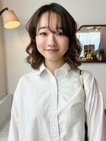 テトヘアー(teto hair)&nbsp;ボブパーマ　ミディアムボブ　無造作パーマ　ウェーブボブ