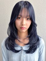 ブランシュ バイ アルティナ(Blanche by artina)&nbsp;ハッシュウルフシアーバングネイビーネイビーブルーB7