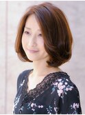 大人上品ワンカールひし形シルエットボブ×小顔艶カラーA