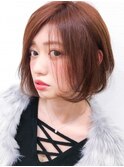 ピンクバイオレット☆前下がりボブ