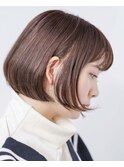 奥行きボブ×透明感カラー・丸みショート
