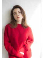 ミエル ヘア 新宿(miel hair)&nbsp;【miel hair新宿】ショコラベージュ　無造作かき上げヘア