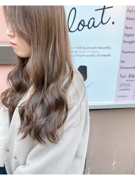 フロート 小阪店(float) シルキーベージュ_ココアブラウン,フリンジウェーブ