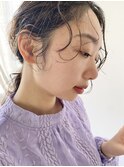 顔まわりカット　癖毛を生かしたスタイル