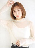 シースルーバング&ふんわり内巻きボブ