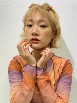 キサイ バズ(kisai BUZZ) kisaiBUZZ＊鈴木映美　ハニーブロンド×ミニボブ アレンジ