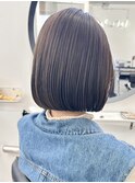 ナチュラルボブ黒髪ショートミニボブダブルカラーイルミナカラー