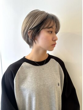 ベンジー 学芸大学店(benji) ハイトーン/インナー/ブリーチ/丸みショート/ショートボブ