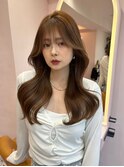 韓国ヘア/くびれヘア/顔まわりカット/前髪あり
